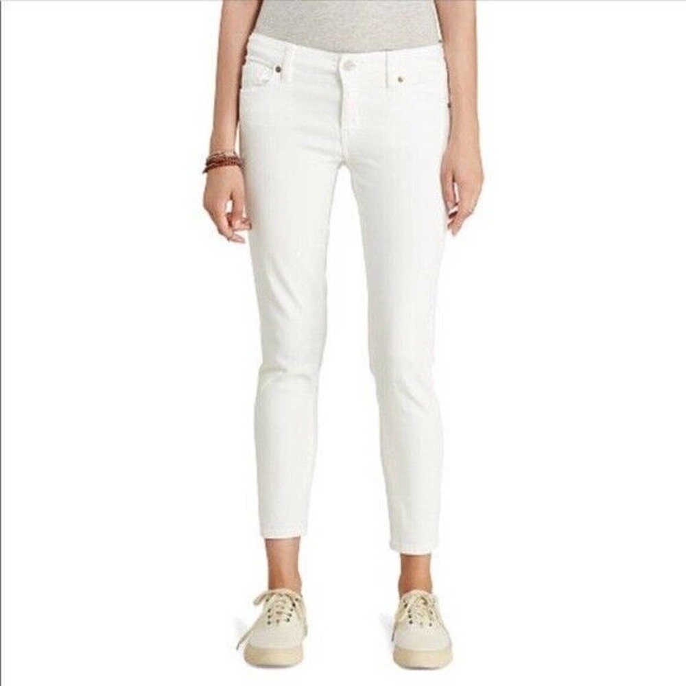 Denim & Supply Ralph Lauren •27• Womens Skinny Stretch White Denim Cropped Jeans